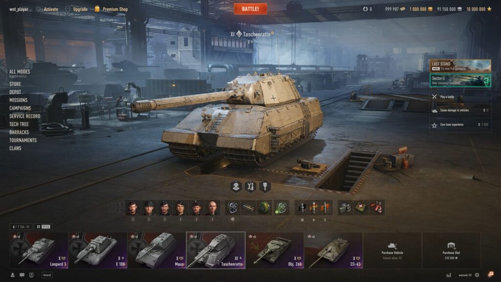 Garaż w WoT 2.0