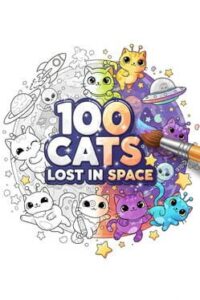 100 Cats Lost in Space Find & Color