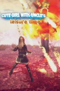 Cute girl with uncle's leisure time