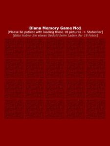 Diana Memory Game No1