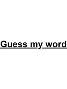 Guess My Word